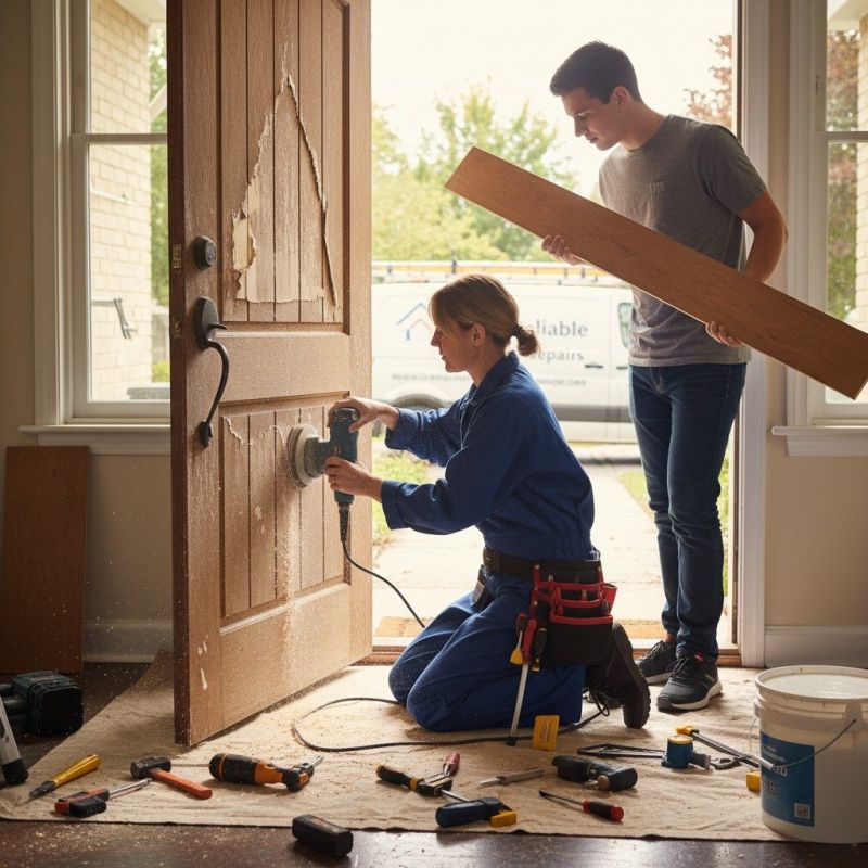 Wood Door Repair in Conroe, TX