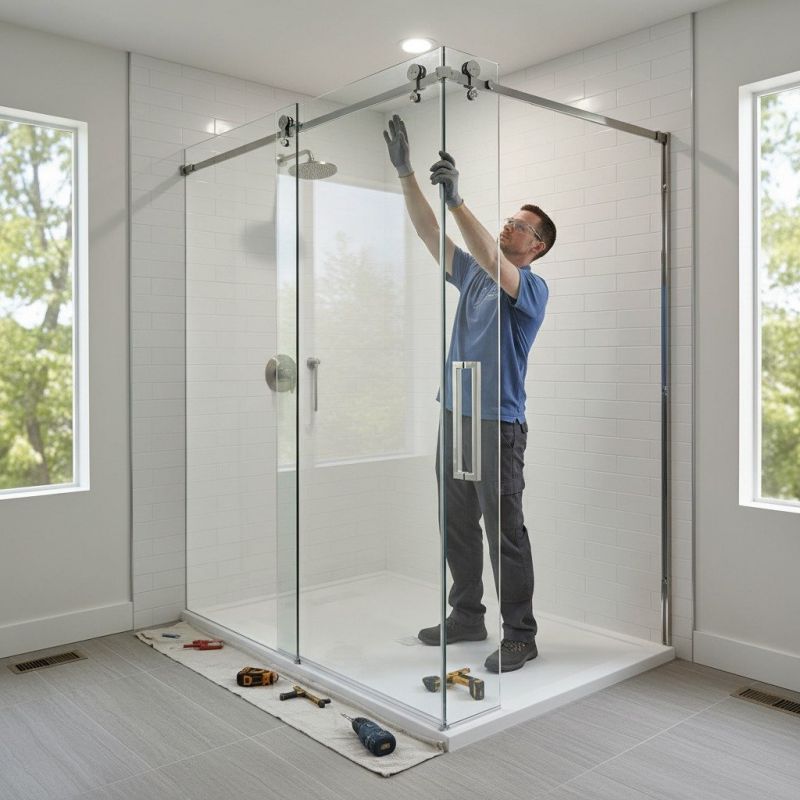 Glass Shower Door Installation in Longmont, CO